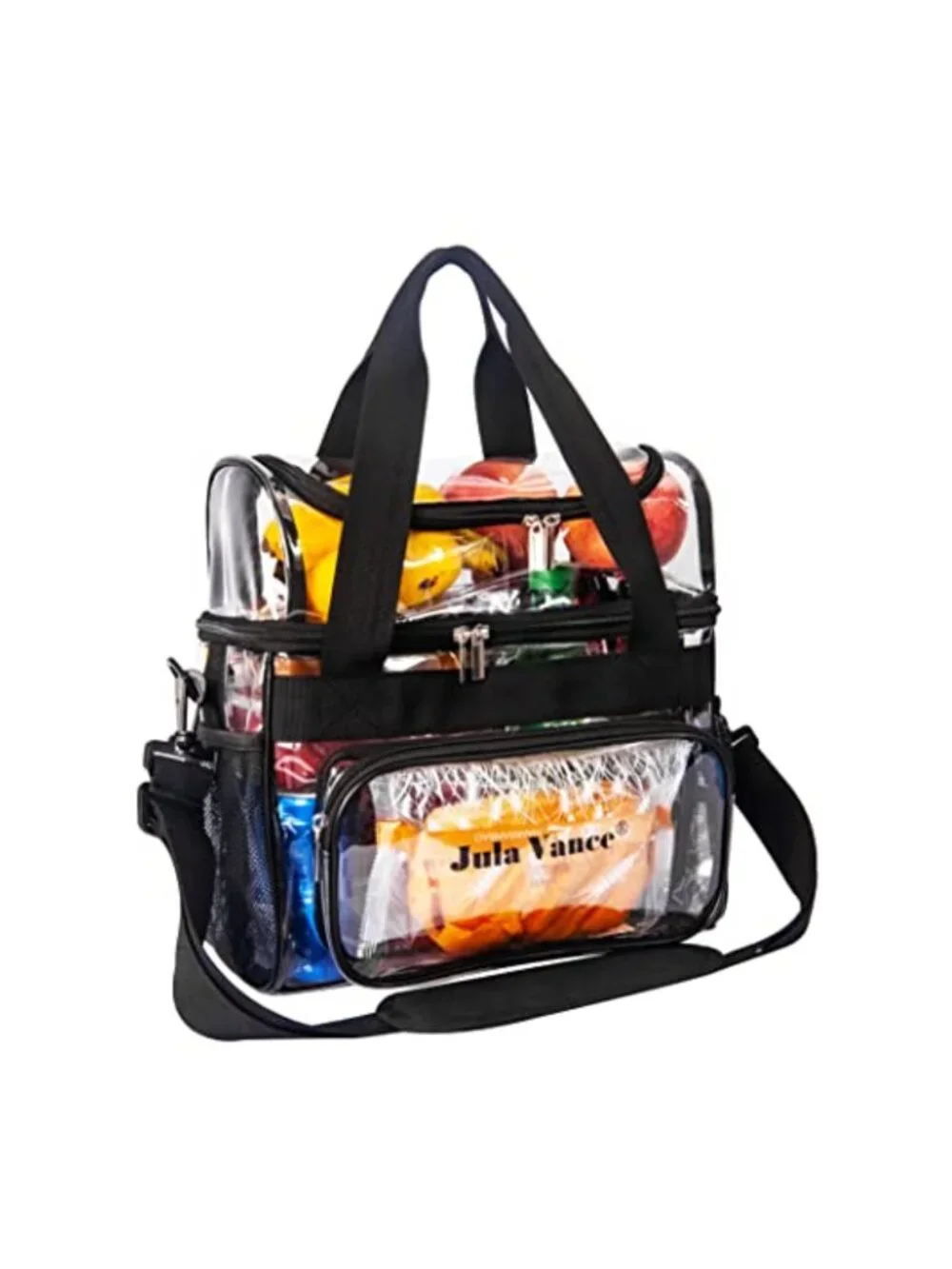Clear PVC Crossbody Lunch Bag Stadium Approved Transparent Tote